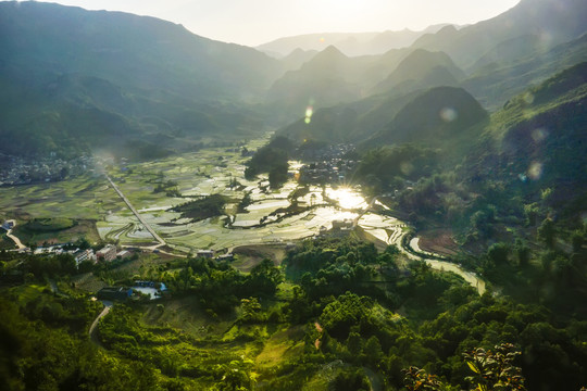 黑尔水田风光