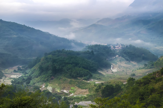 黑尔水田风光