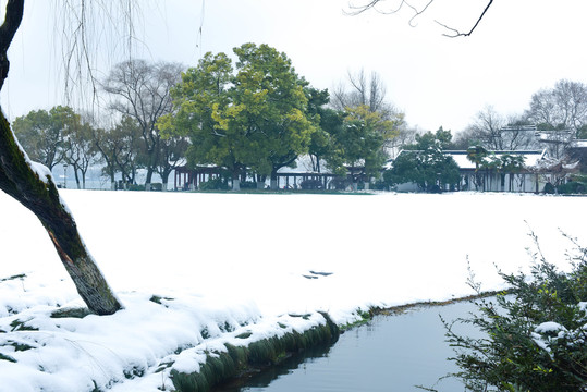 杭州西湖雪景