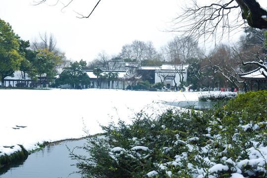 杭州西湖雪景