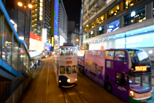 模糊的城市夜景背景