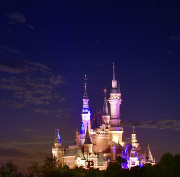 上海迪士尼乐园的梦幻城堡