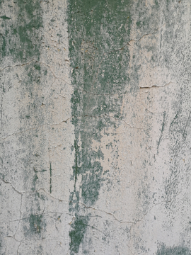 斑驳的绿色灰墙