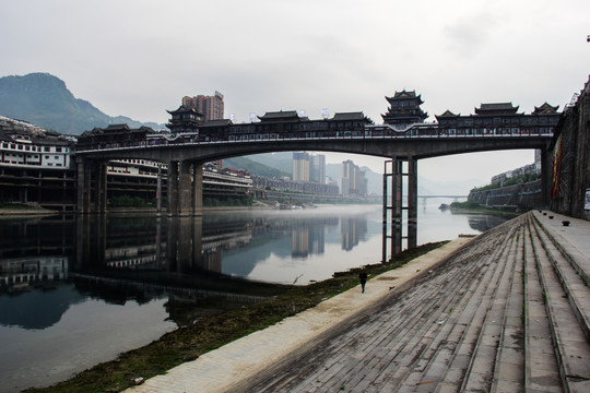 乌江沿河县廊桥