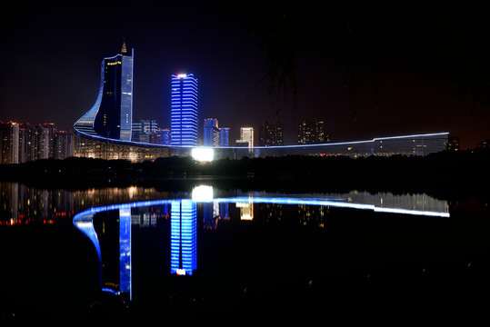 安徽有线电视台夜景