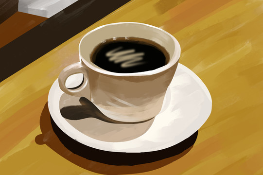 手绘咖啡