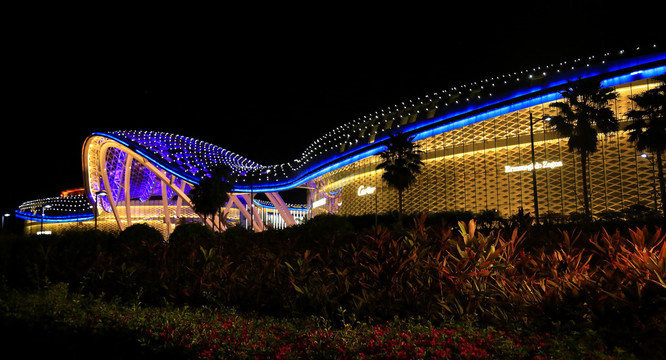 三亚国际免税城建筑灯光装饰