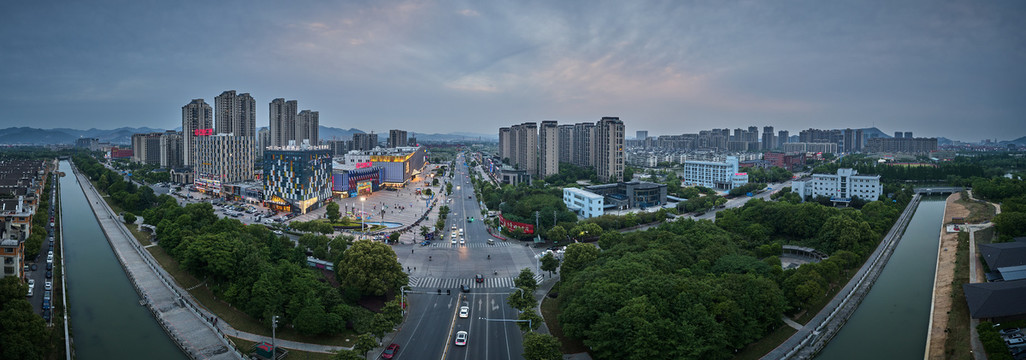 余姚城市风光四明西路夜景