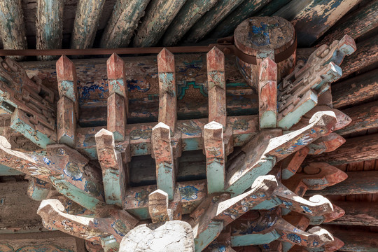 古建筑彩绘斗拱