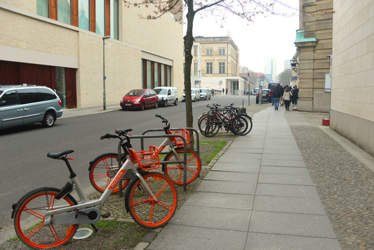 柏林街道运营的中国共享单车