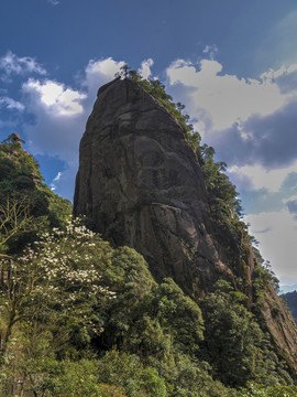 江西三清山山岩柱