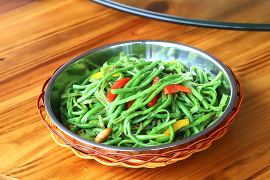 孜然开边豆角