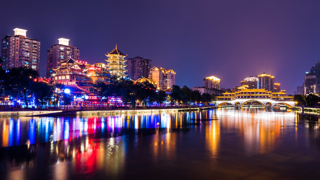 成都九眼桥夜景