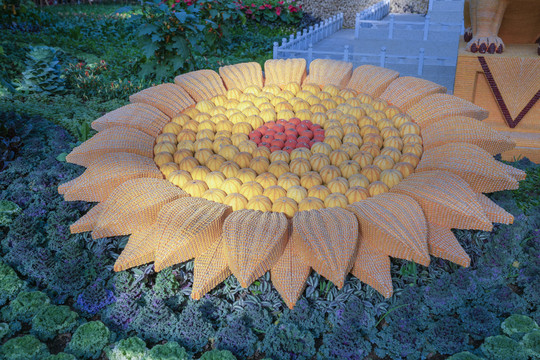 花雕塑