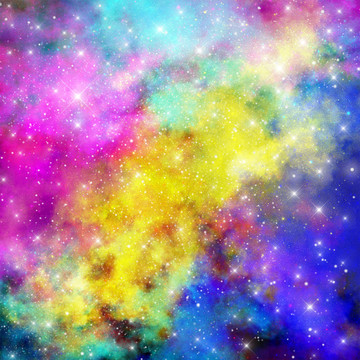 彩色的高清宇宙星空图