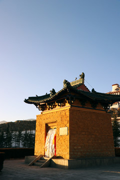 藏族建筑西藏拉萨蓝天
