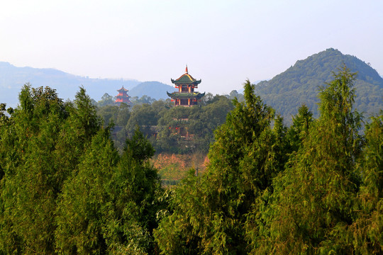 锦屏山鳌山远望