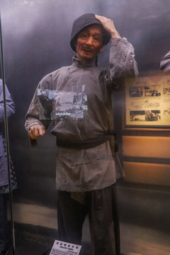 老上海古代人物雕像