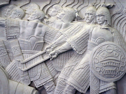 古代士兵浮雕
