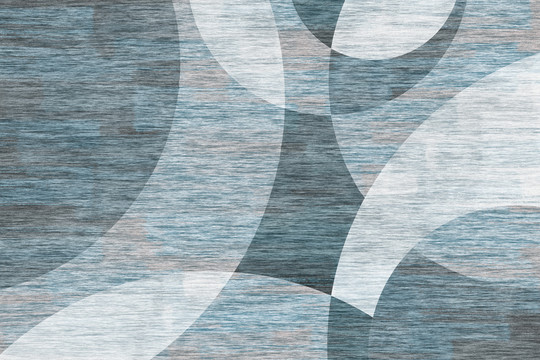 蓝灰色北欧现代色块纹理地毯
