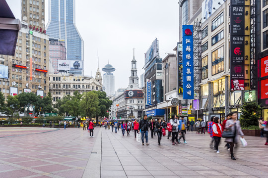 上海南京路步行街街景