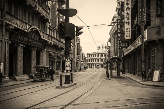怀旧老上海街景