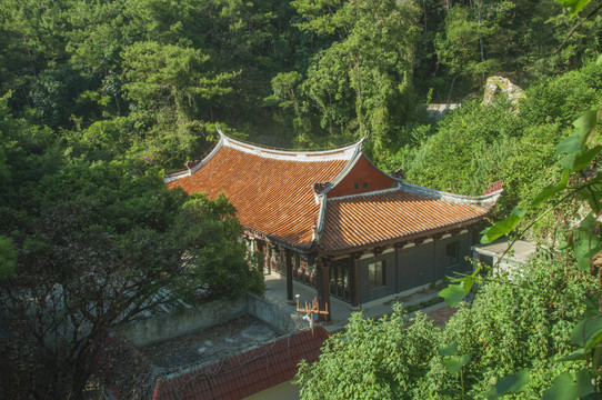 寺庙屋顶俯瞰风光