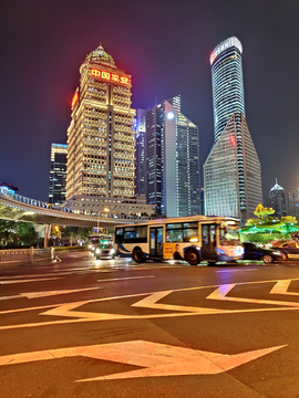 上海陆家嘴夜景