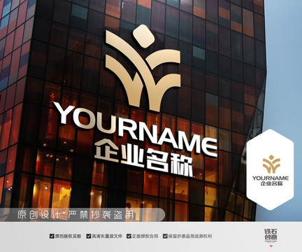YW字母金融logo