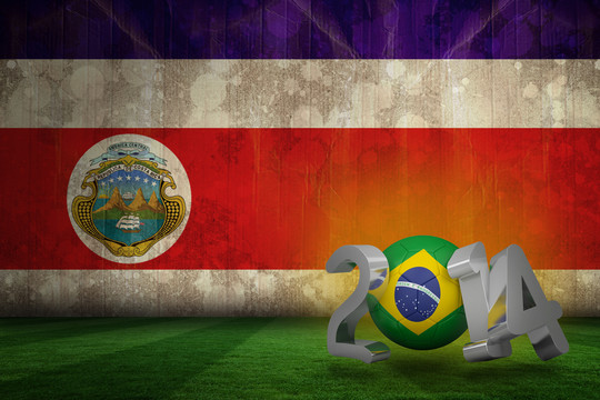巴西世界杯对哥斯达黎加国旗