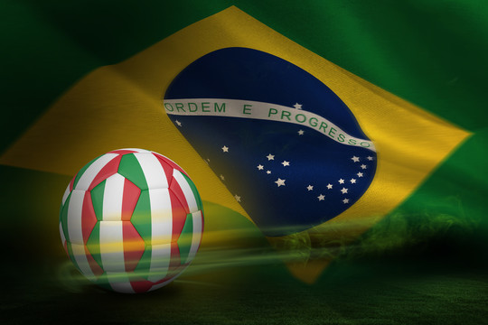 意大利足球与巴西国旗的交锋