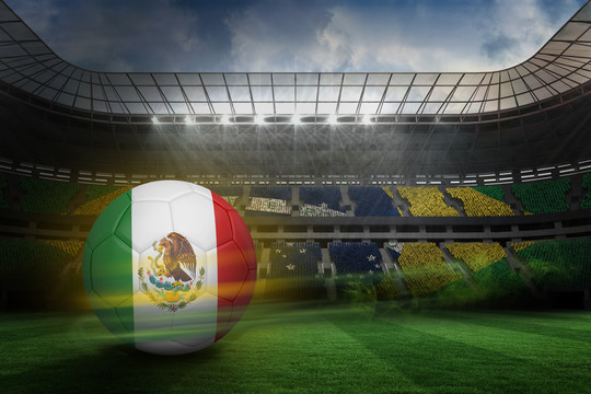 墨西哥足球与巴西球迷的足球场