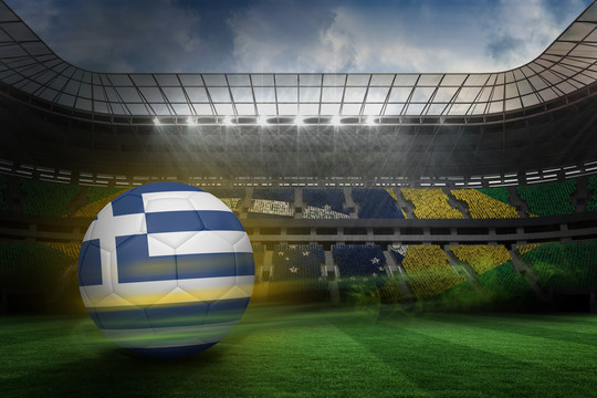 希腊足球与巴西球迷的大型足球场