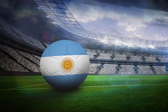 阿根廷足球在大型足球场上