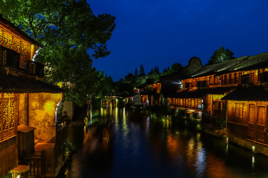 乌镇古镇西栅夜景高清图