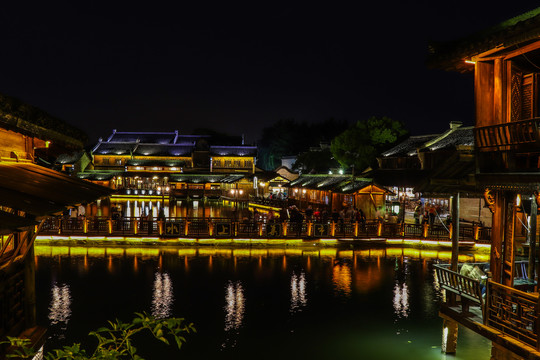 乌镇西栅古镇夜景