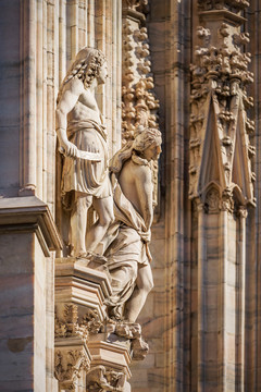 意大利米兰大教堂艺术雕像