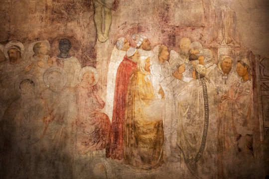 意大利米兰大教堂内景壁画