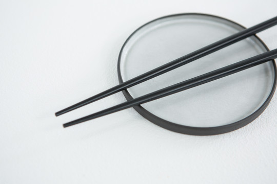 筷子和碗的特写
