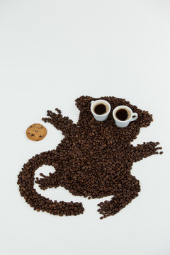 咖啡豆的图案