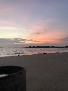 沙滩海面天空云霞