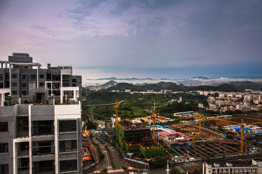 建设中的深圳龙岗区平湖