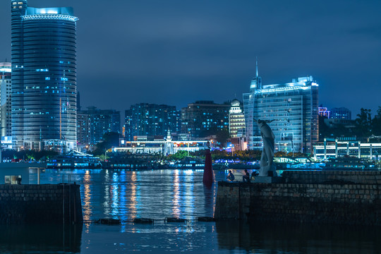厦门风光城市夜景干净的夜景