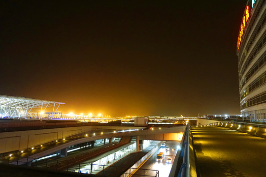 上海浦东机场夜景及灯光照明