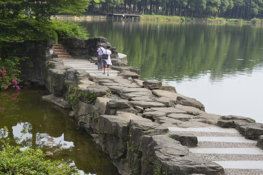 麓湖公园石子路