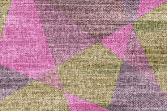 粉黄色现代简约纹理地毯