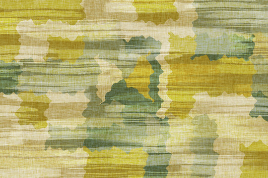 黄色现代简约几何布纹纹理毯