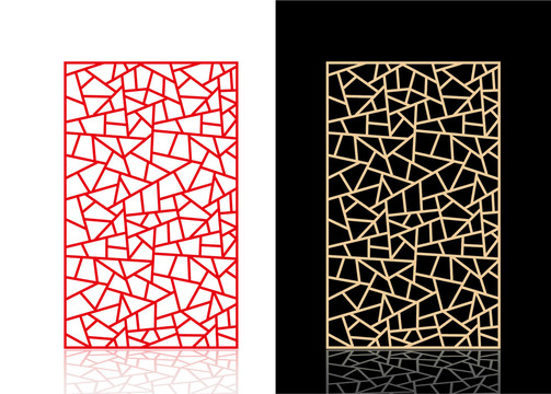 几何镂空隔断移门图案