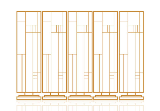 现代简约镂空屏风雕花