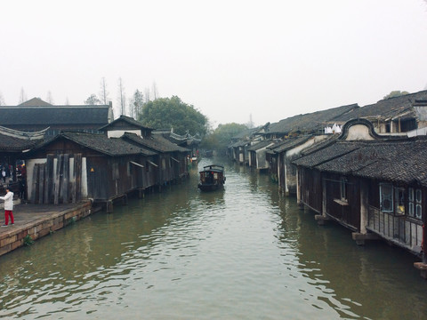 江南旅游乌镇东栅船游水乡